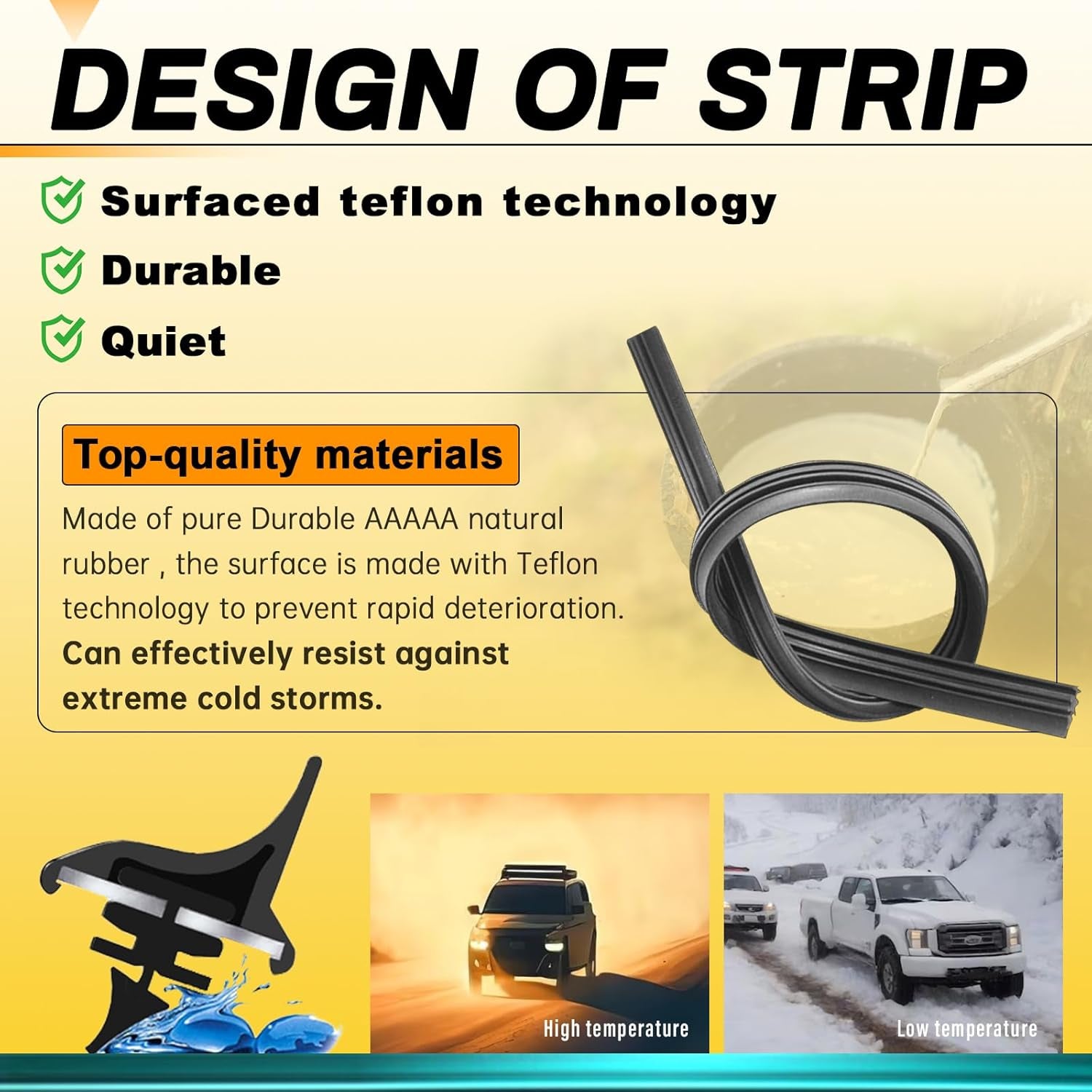 19" and 19" Windshield Wipers Blades (Pack of 2),OEM Quality Premium All-Seasons Wiper Blades,Stable and Quiet Armor Wiper Blades